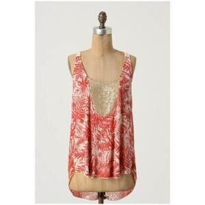 Anthropologie Tiny Beekeeper Sequin Hi Lo Tank Top Size XS
